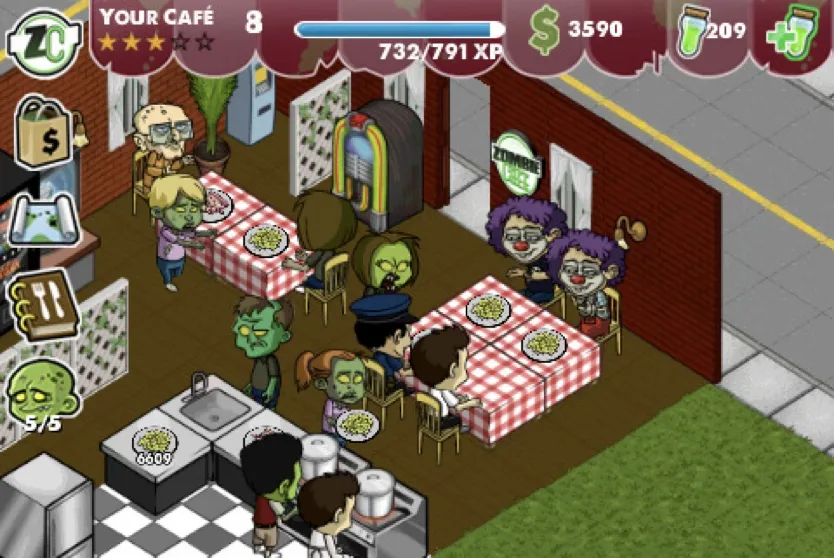 Zombie Cafe iphone