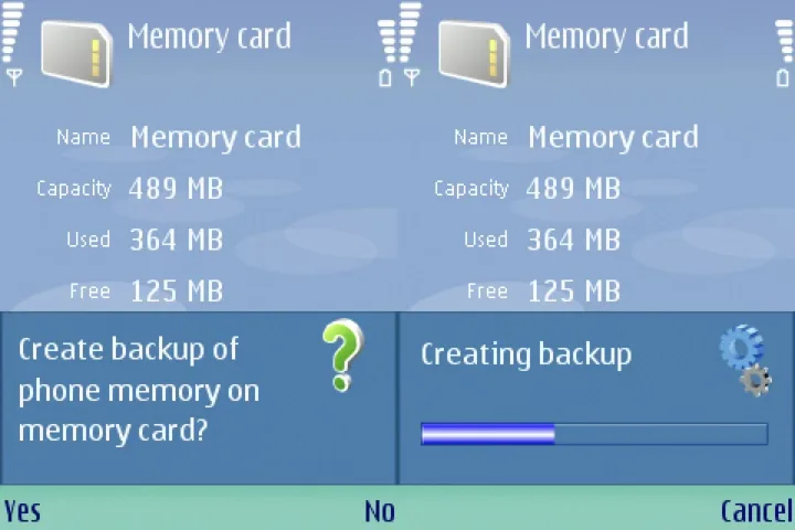 Backup symbian