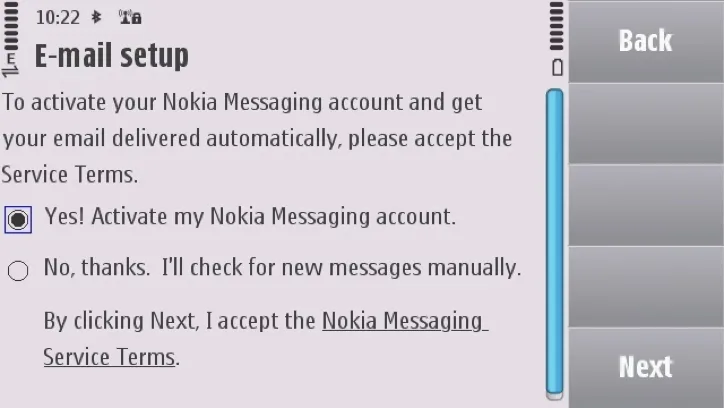 Setup email nokia n97