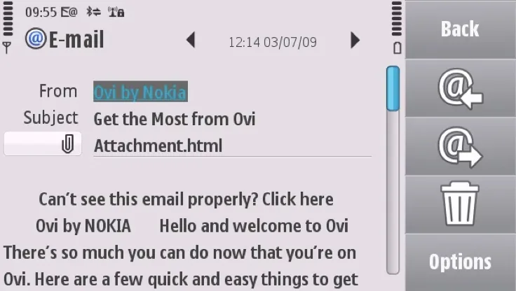 Setup email nokia n97