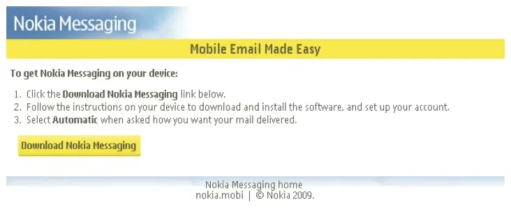 Setup email nokia n97