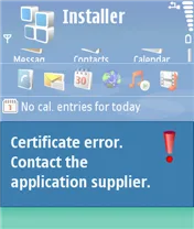 Symbian Certificate error