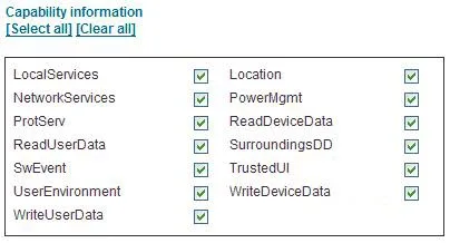 Symbian Required application access not granted