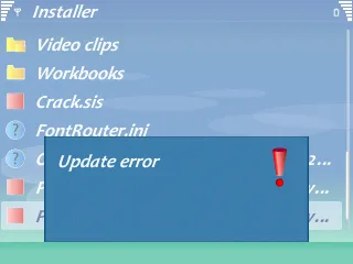 Symbian Update error