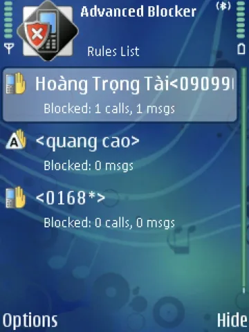 Symbian chan cuoc goi