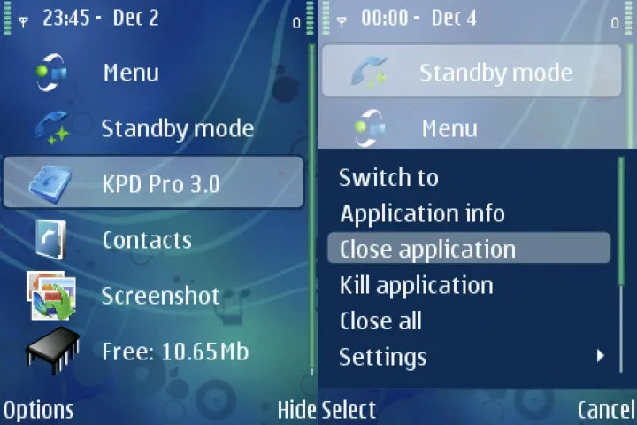 Symbian taskman